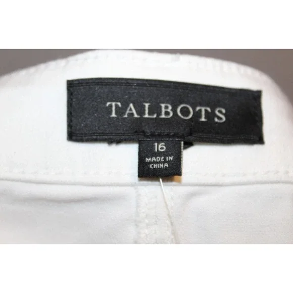 NWT Talbots Denim Pencil Jean Skirt Button Front Raw Hem Plus Size 16 HW7675 - Picture 3 of 7